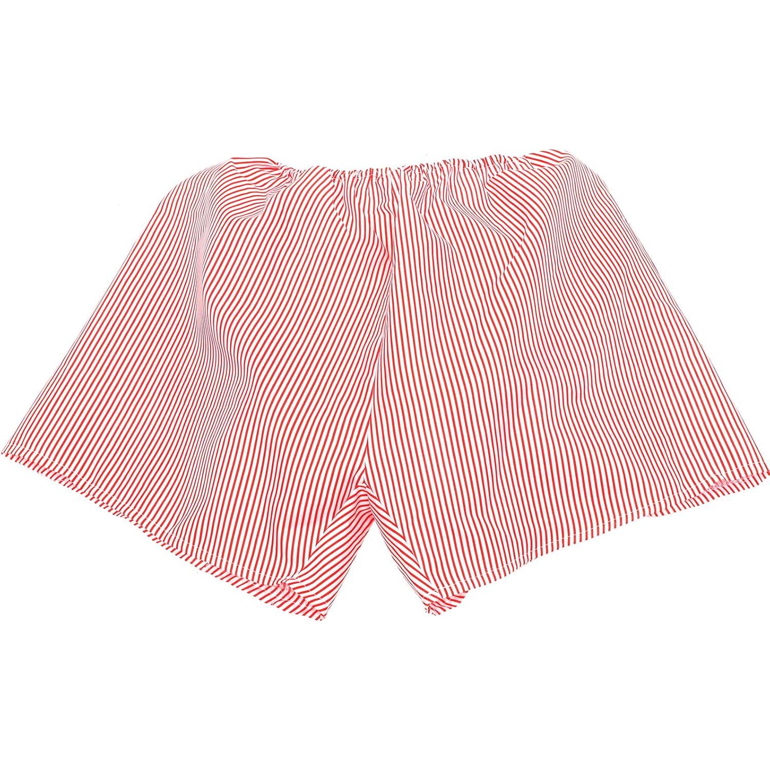 Pantalones Cortos Disfraz EVA para Adultos OULII Rayas Rojas y Blancas