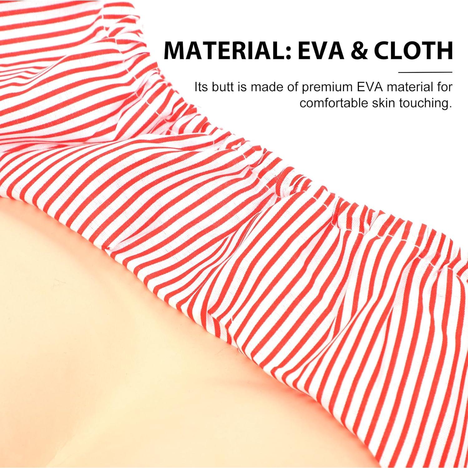 Pantalones Cortos Disfraz EVA para Adultos OULII Rayas Rojas y Blancas