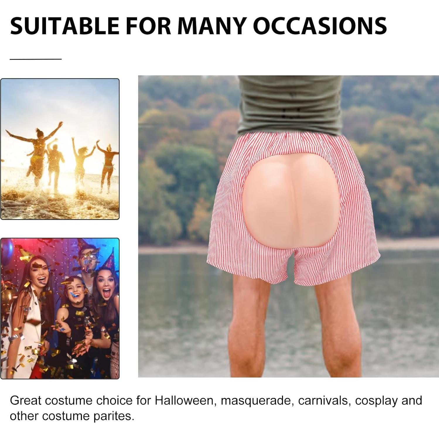 Pantalones Cortos Disfraz EVA para Adultos OULII Rayas Rojas y Blancas