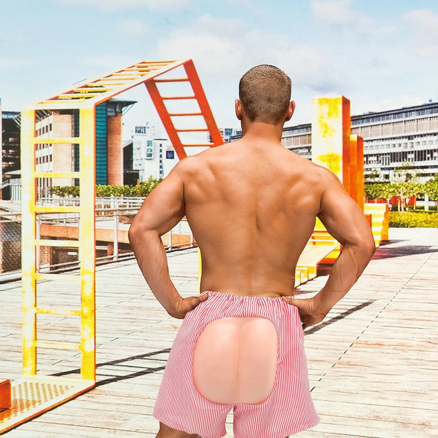 Pantalones Cortos Disfraz EVA para Adultos OULII Rayas Rojas y Blancas