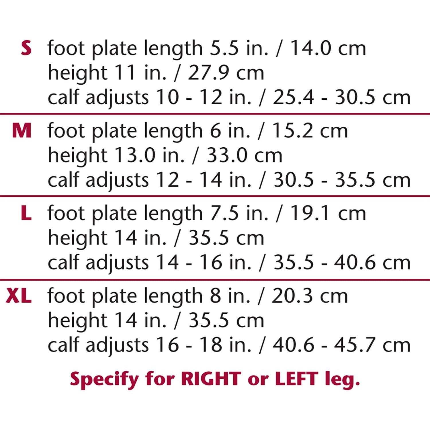 Férula de Plástico Moldeada Truform-OTC para Tobillo Izquierdo Mediana