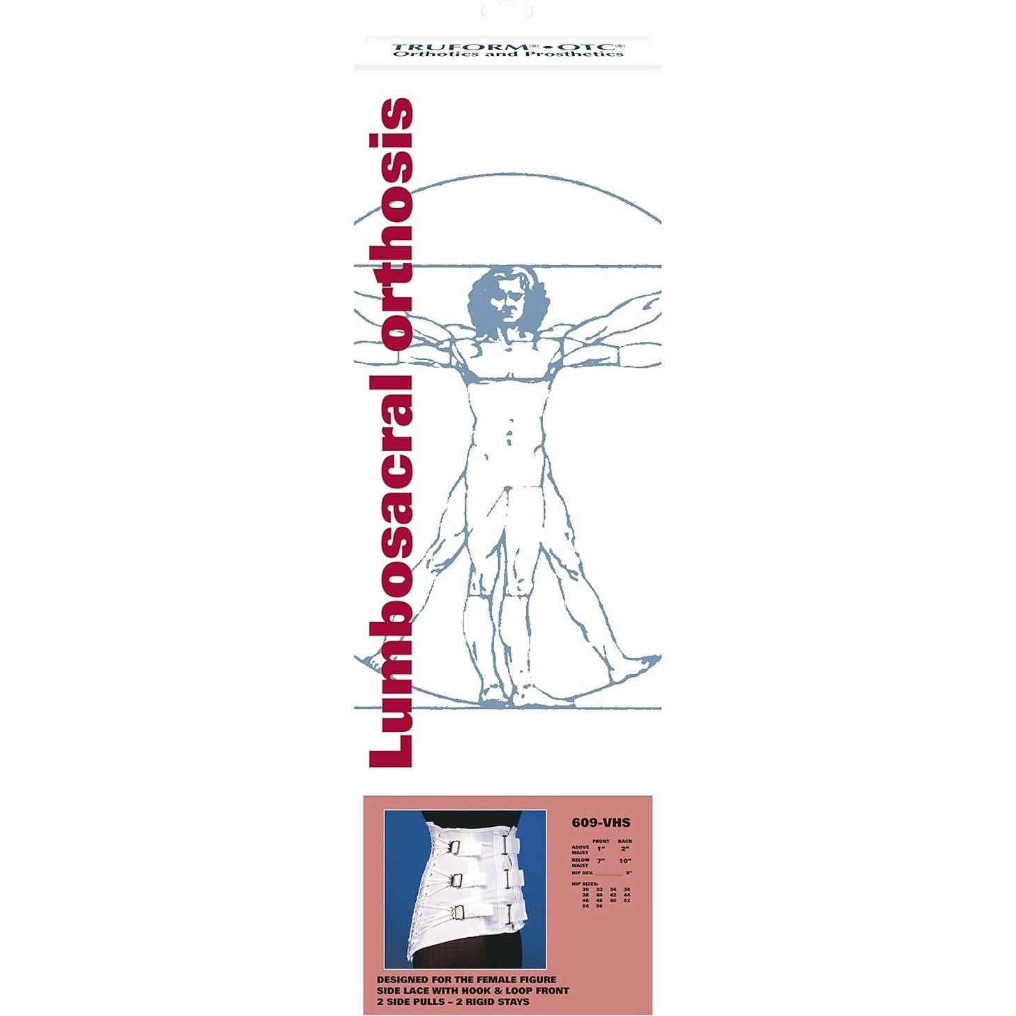 Faja Lumbosacra Truform-OTC 609V para Mujeres, Cadera 96.5 cm
