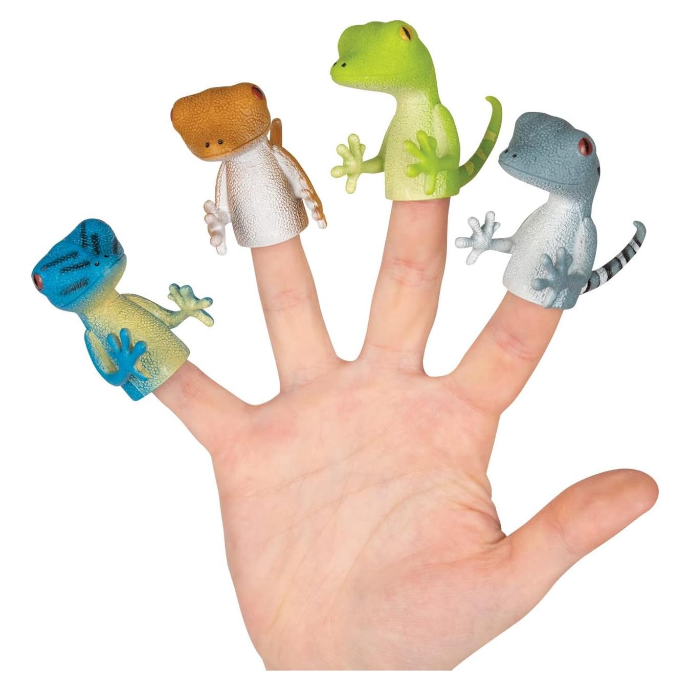 Marionetas de Dedo Gecko Mcphee - Set de 4 Vinilo 5 cm