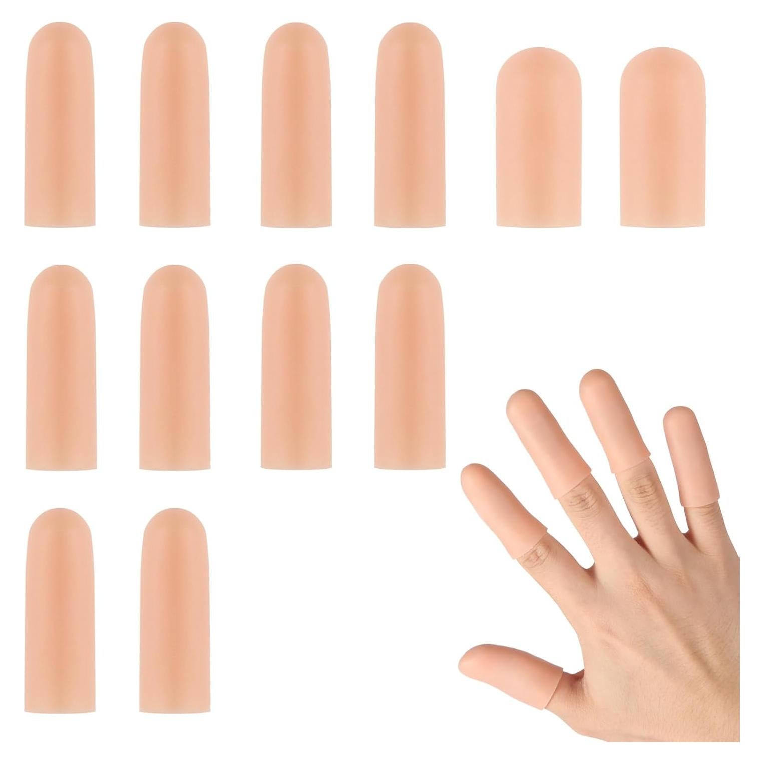 Protectores de Dedos de Silicona HydtoKun - Alivio para Artritis y Heridas - Paquete de 12