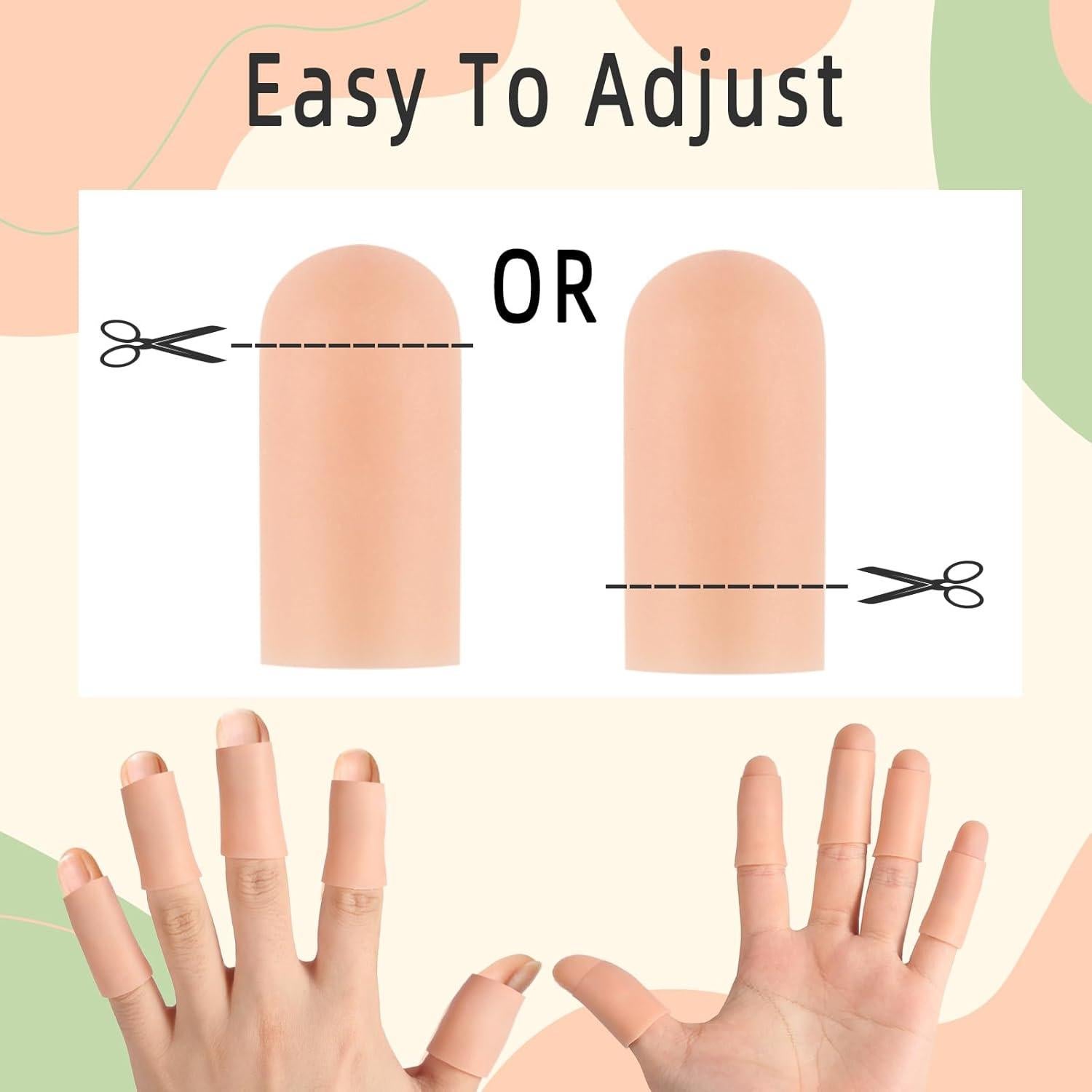 Protectores de Dedos de Silicona HydtoKun - Alivio para Artritis y Heridas - Paquete de 12