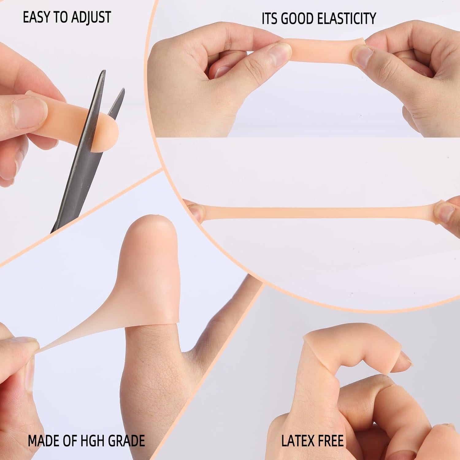 Protectores de Dedos de Silicona HydtoKun - Alivio para Artritis y Heridas - Paquete de 12