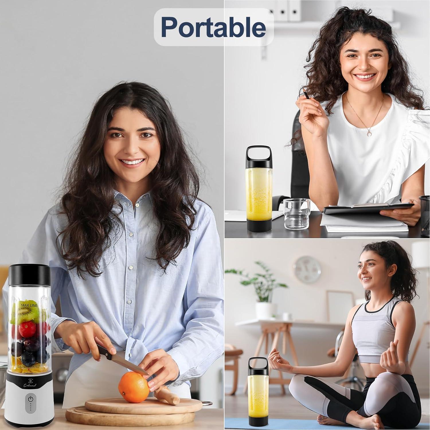 Licuadora Portátil COKUNST PSB-4-BK 530ml USB para Batidos