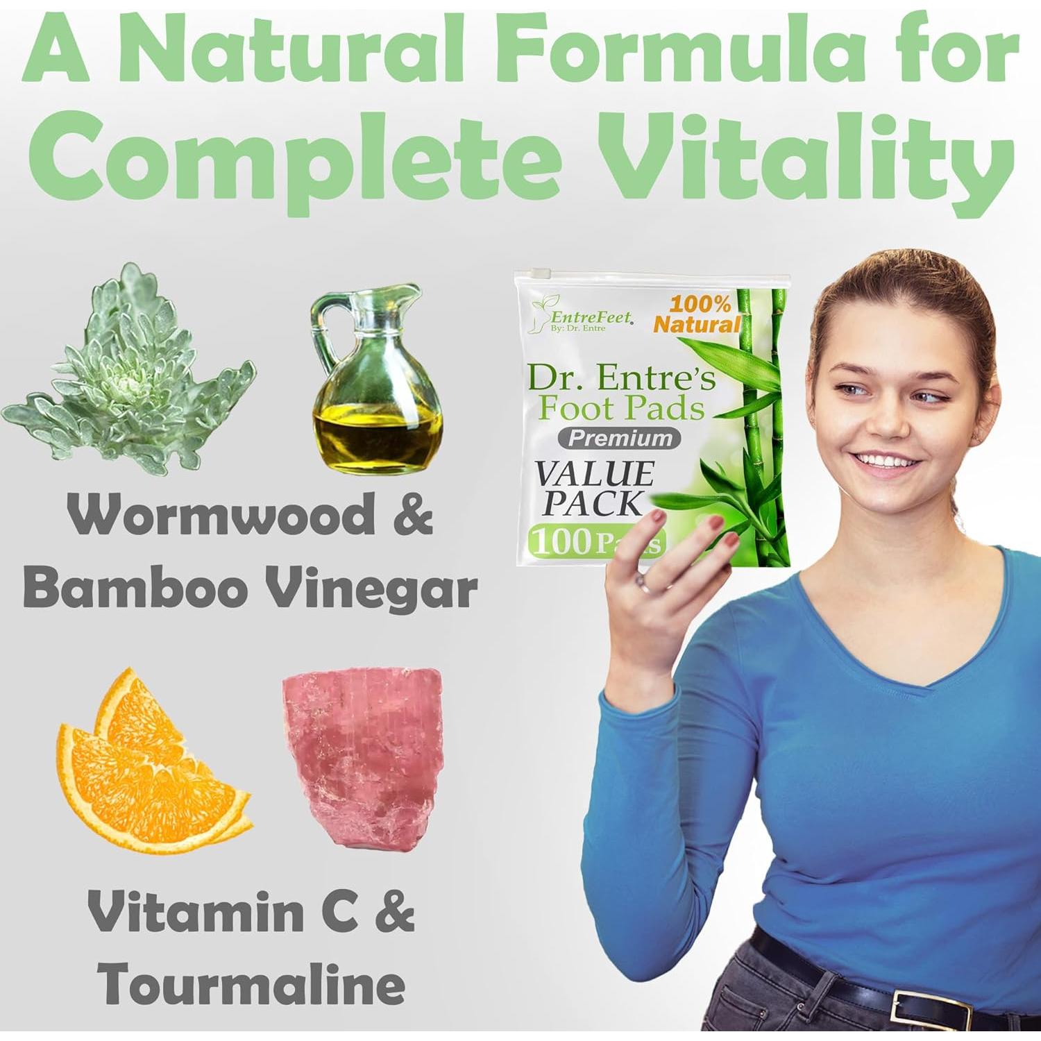 Almohadillas Premium Dr. EntreFeet - 100 Parches Naturales para Pies