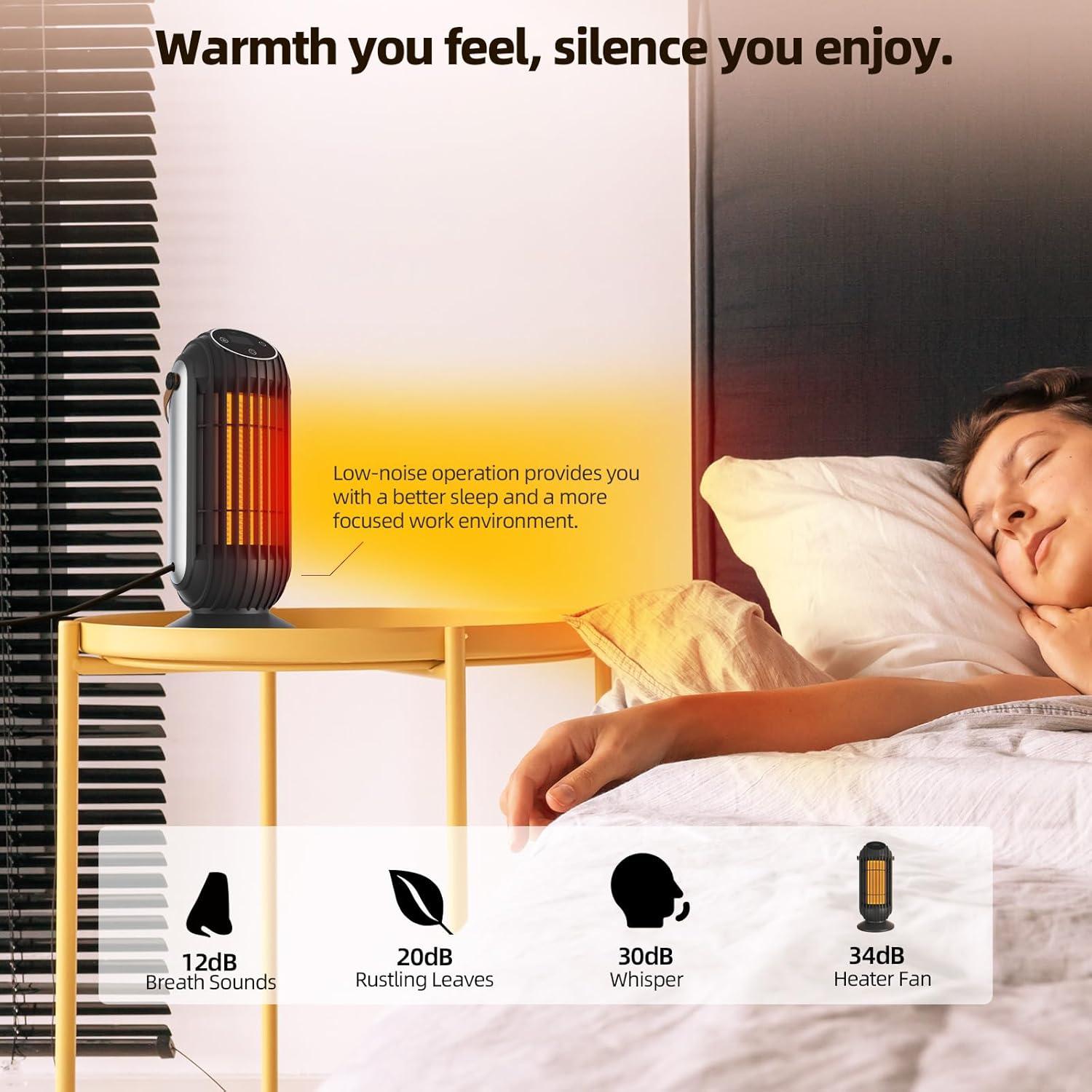 Calentador Eléctrico Gyrivav 1500W Portátil con Control Remoto