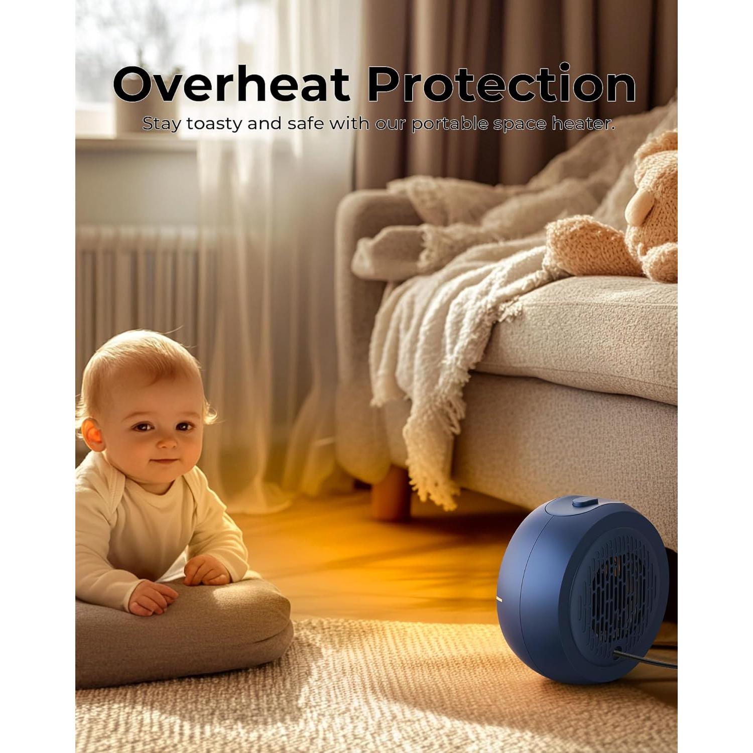 Calentador Eléctrico Portátil TUNISE Q21 Cerámica PTC 0.53kg