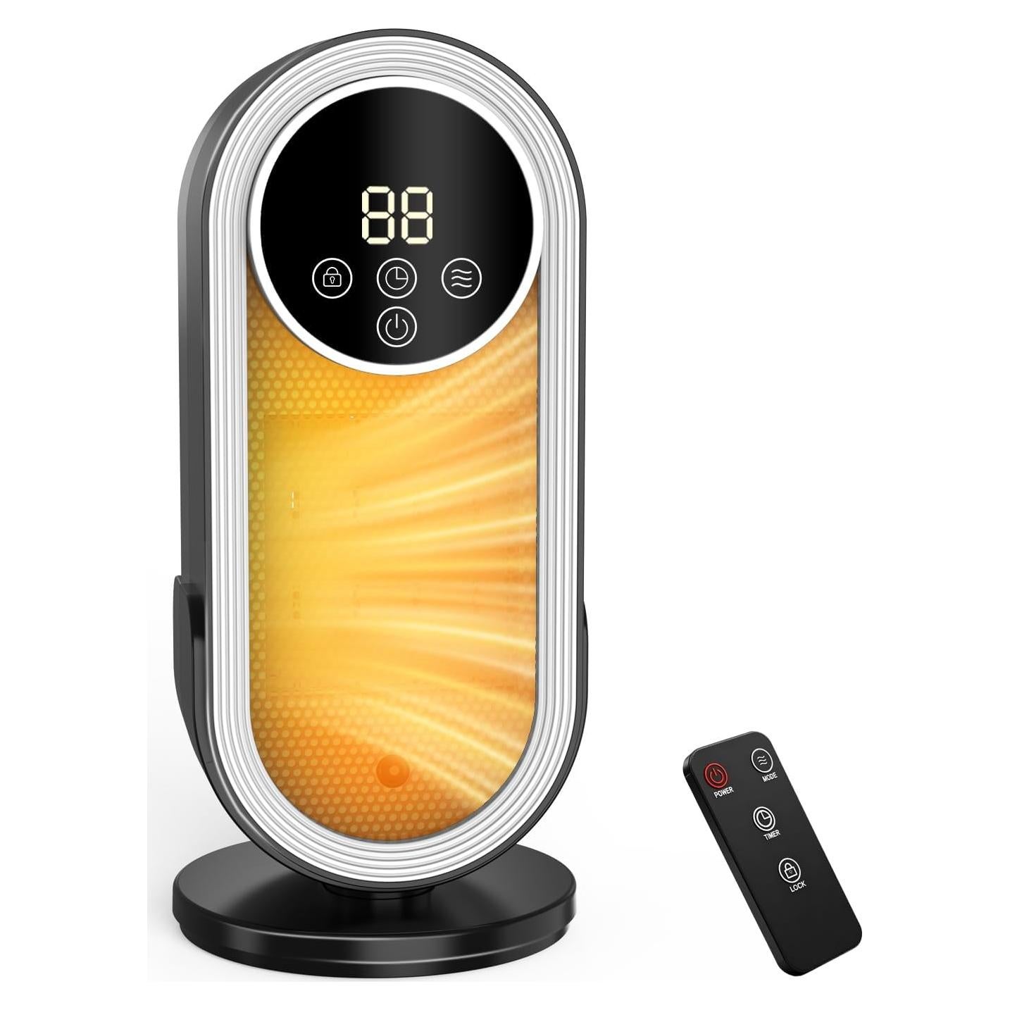 Calentador Eléctrico CCGIRU 1500W PTC Portátil con Control Remoto