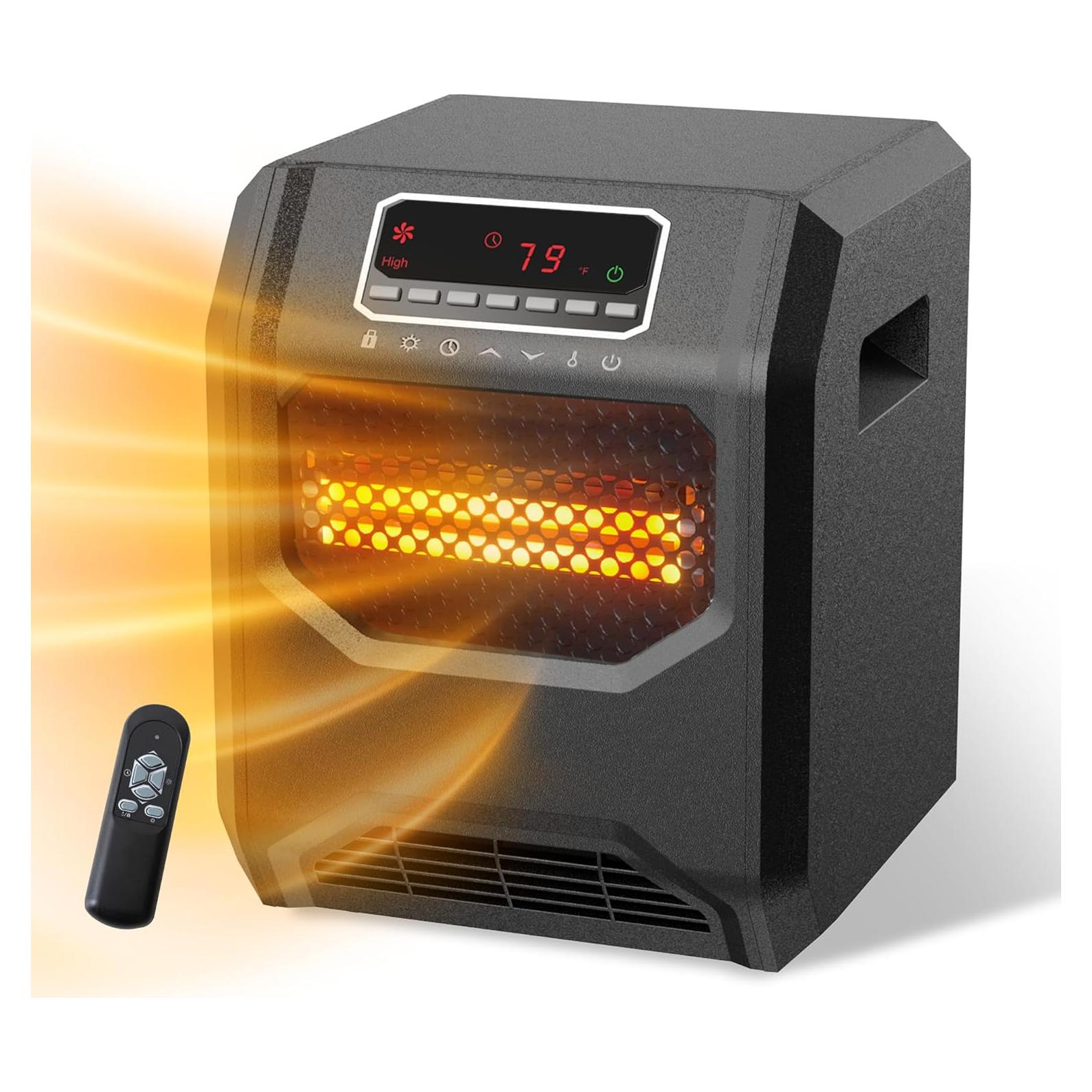 Calentador Eléctrico Infrarrojo WEWARM 1500W 3 Modos con Control Remoto