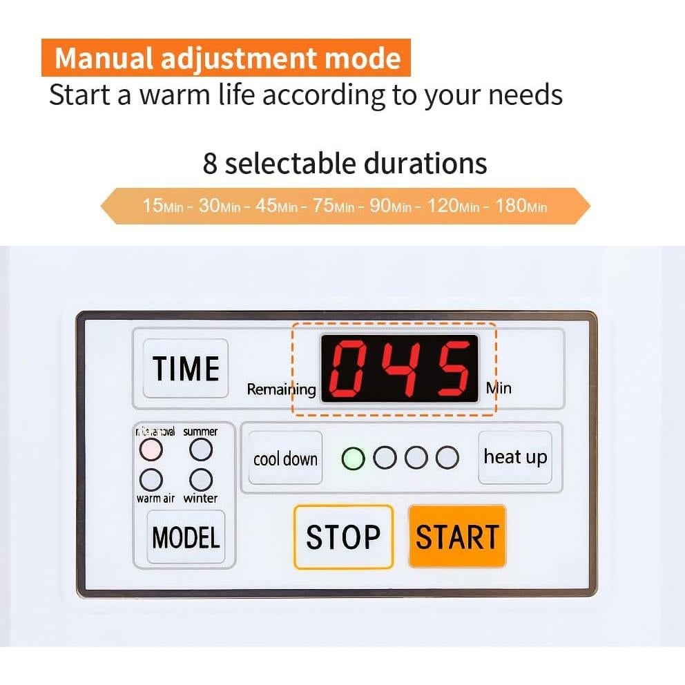 Calentador de mantas portátil Lehui 500W 4 modos de temperatura