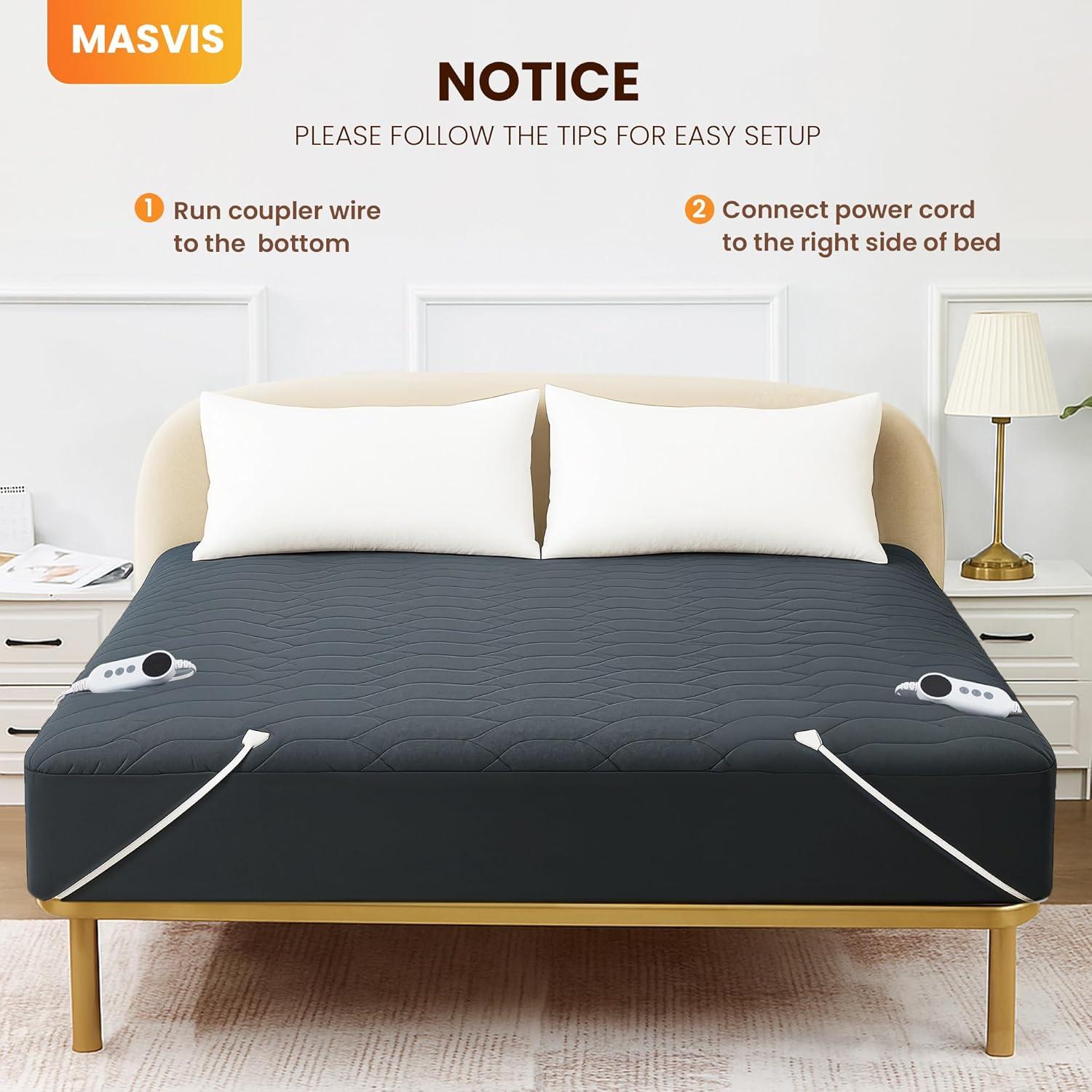 Almohadilla Térmica MASVIS Queen - Control Dual, 10 Horas