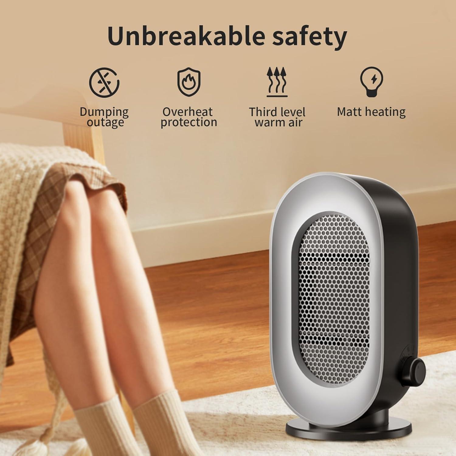 Calentador Eléctrico Portátil GINESBE M01 3 Modos 21-30 m²