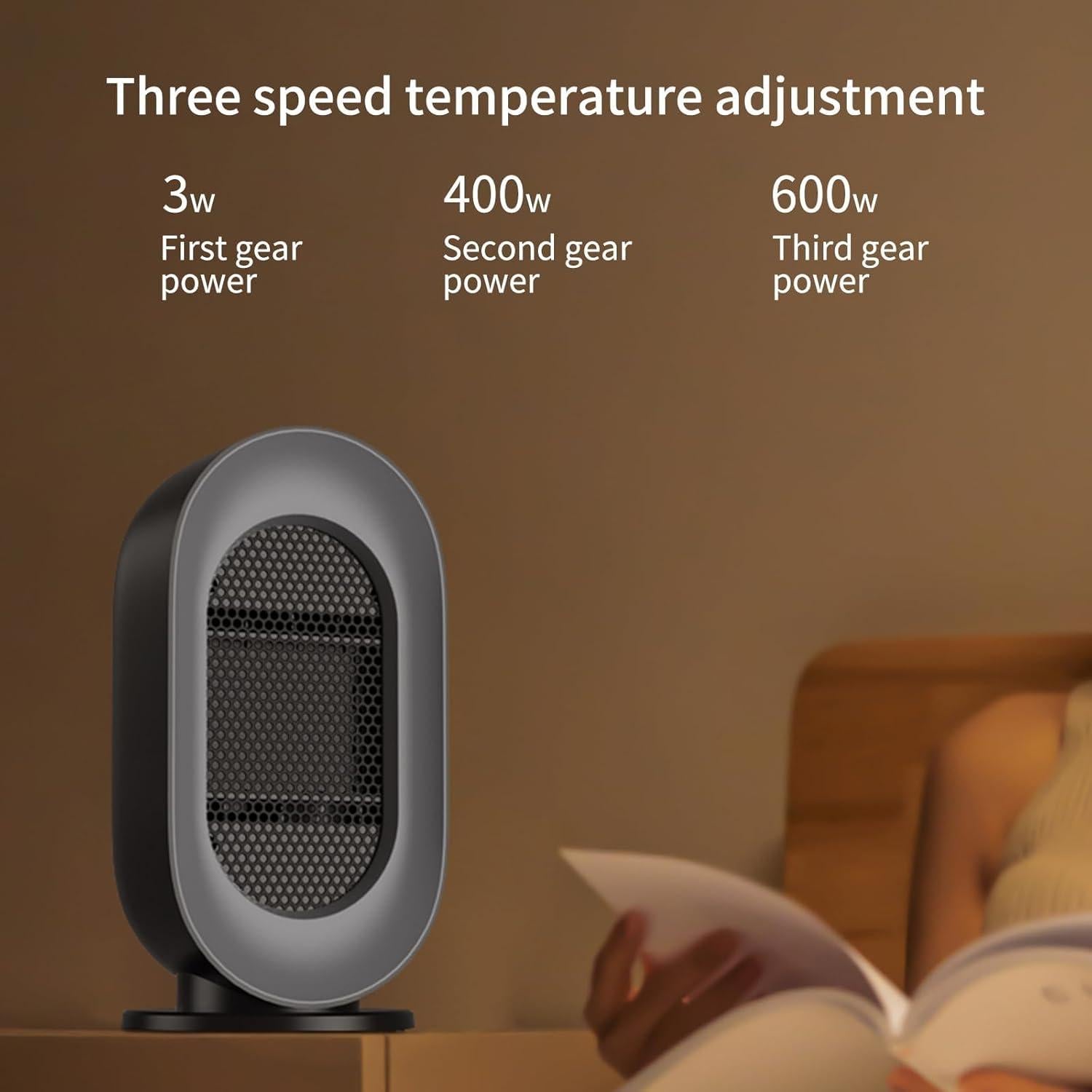 Calentador Eléctrico Portátil GINESBE M01 3 Modos 21-30 m²