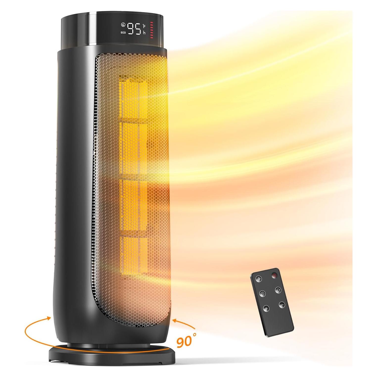 Calentador de espacio BREEZOME 1500W con control remoto y termostato