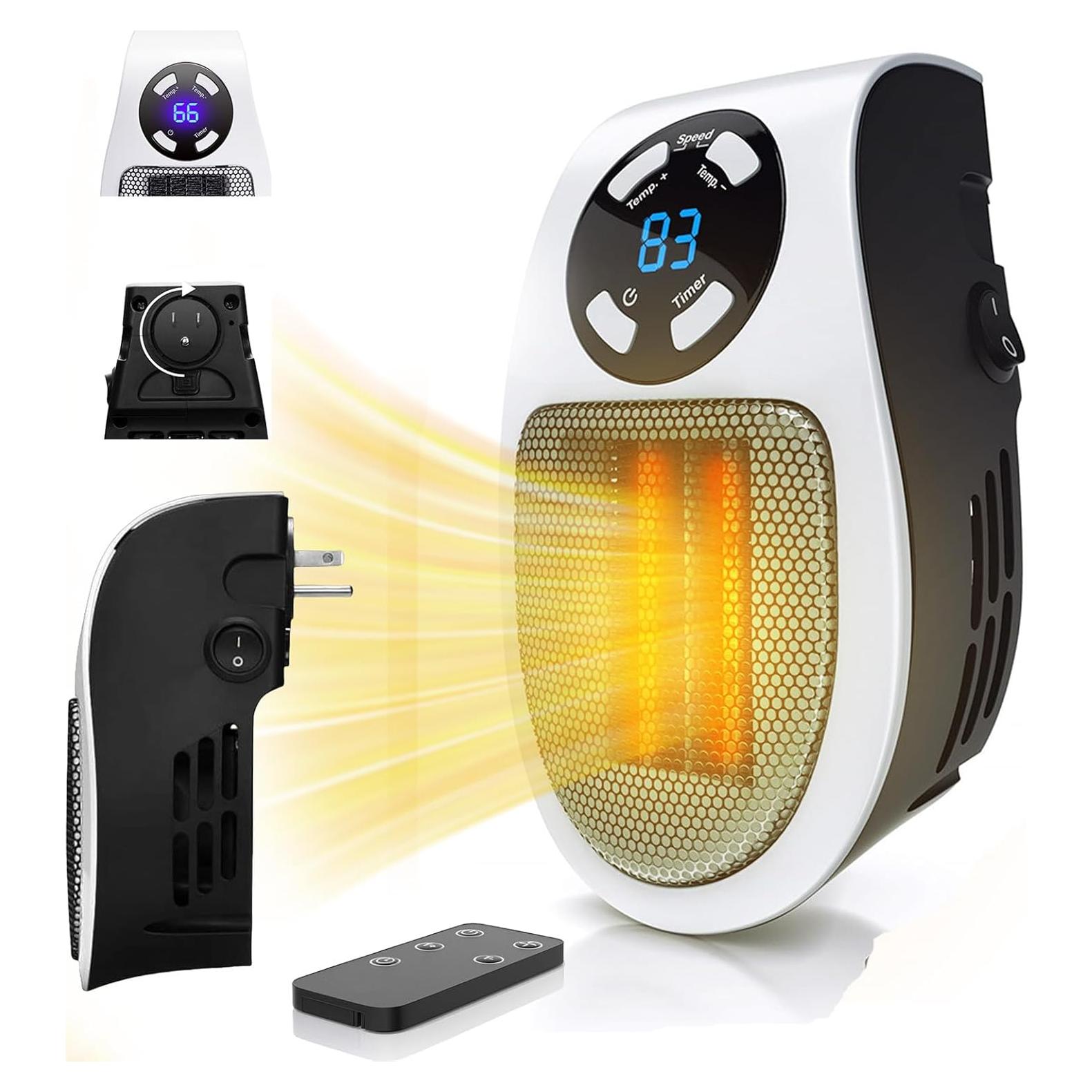 Calefactor Eléctrico Upwsma 450W Compacto con Termostato