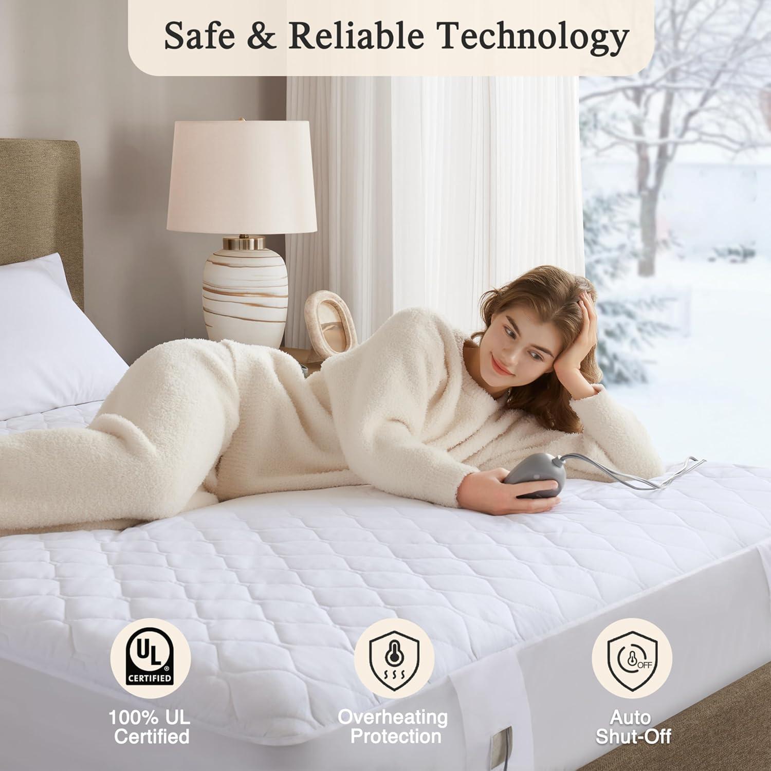 Protector de colchón calefaccionado Beautyrest Reina - Algodón