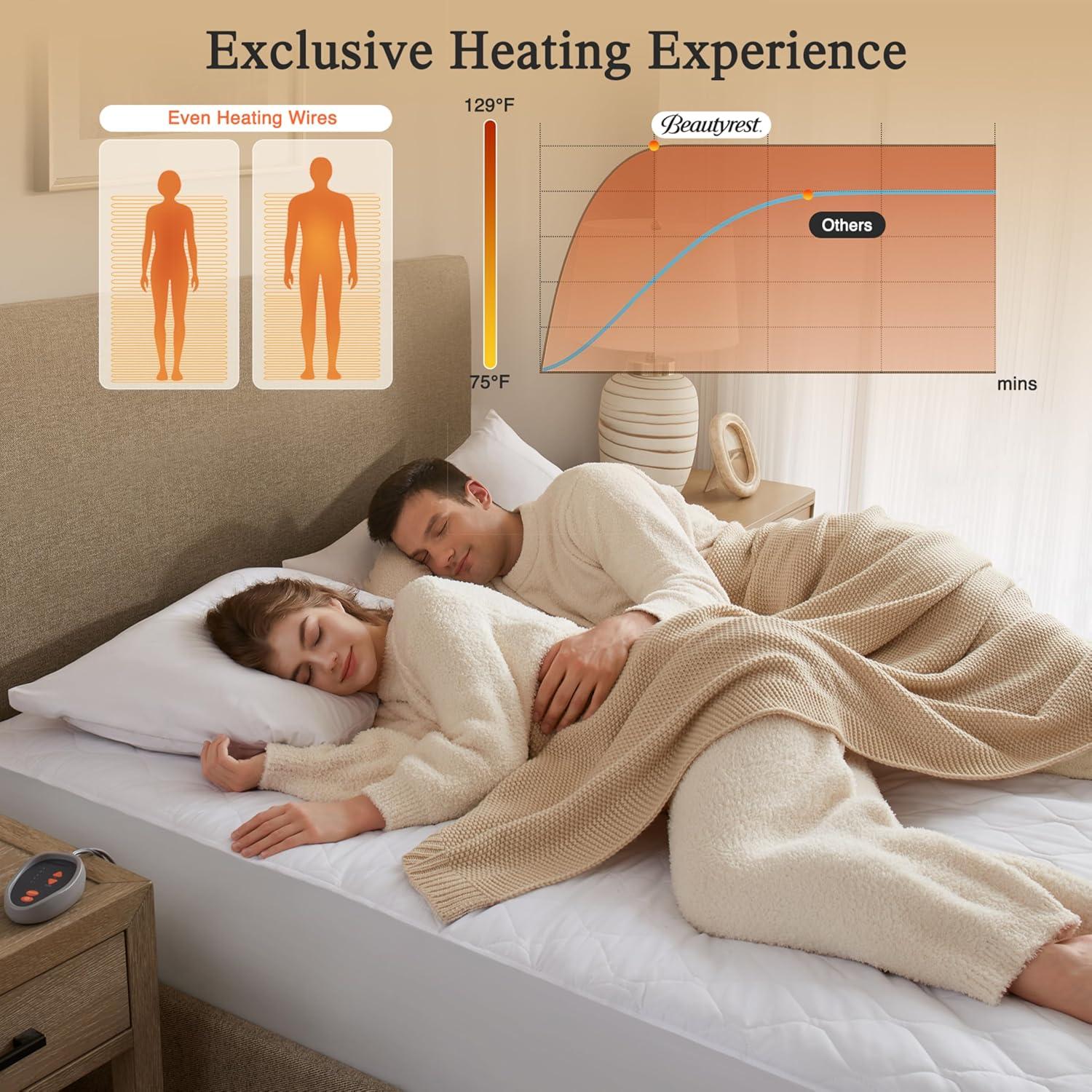 Protector de colchón calefaccionado Beautyrest Reina - Algodón