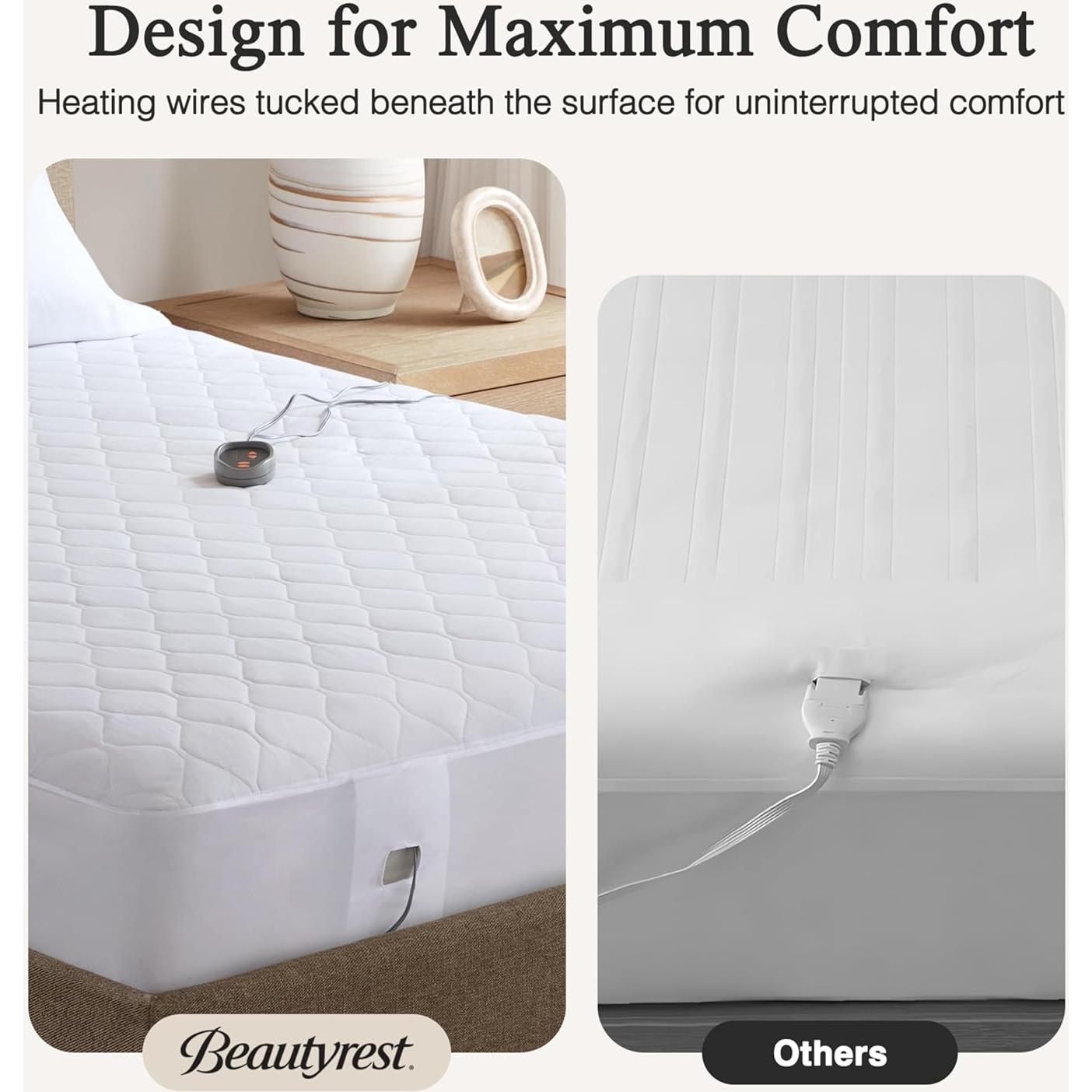 Protector de colchón calefaccionado Beautyrest Reina - Algodón