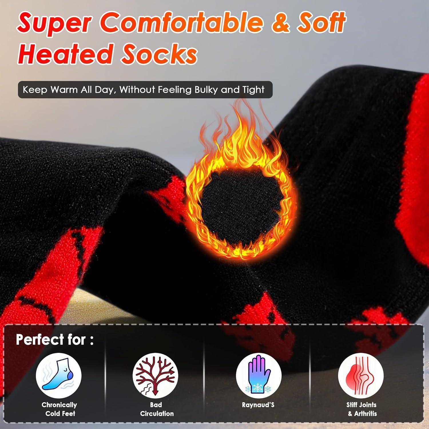 Calcetines Calentados Qvamodo JRWZ 8000mAh 12 Horas Calor