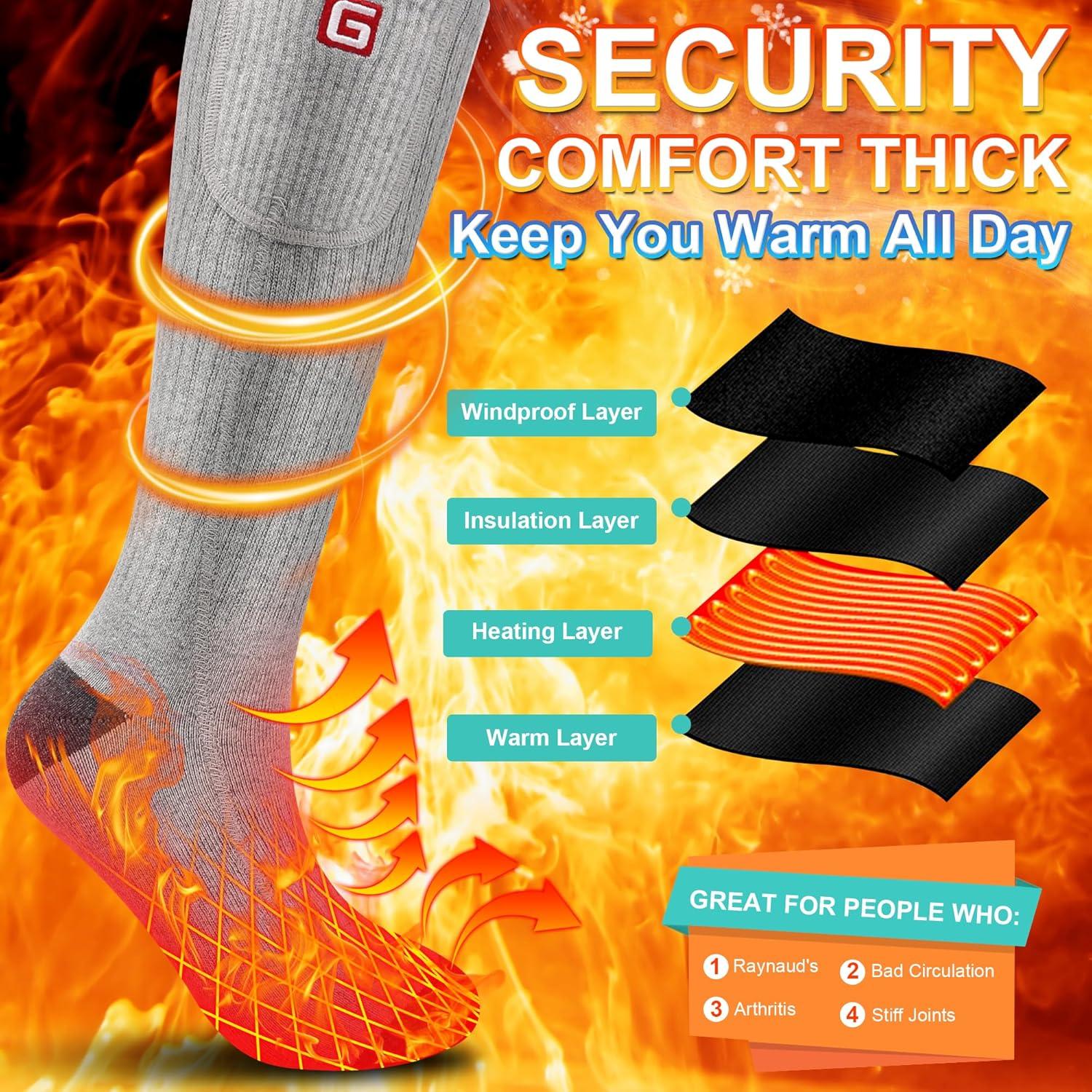 Calcetines Térmicos Eléctricos SVPRO Recargables para Invierno