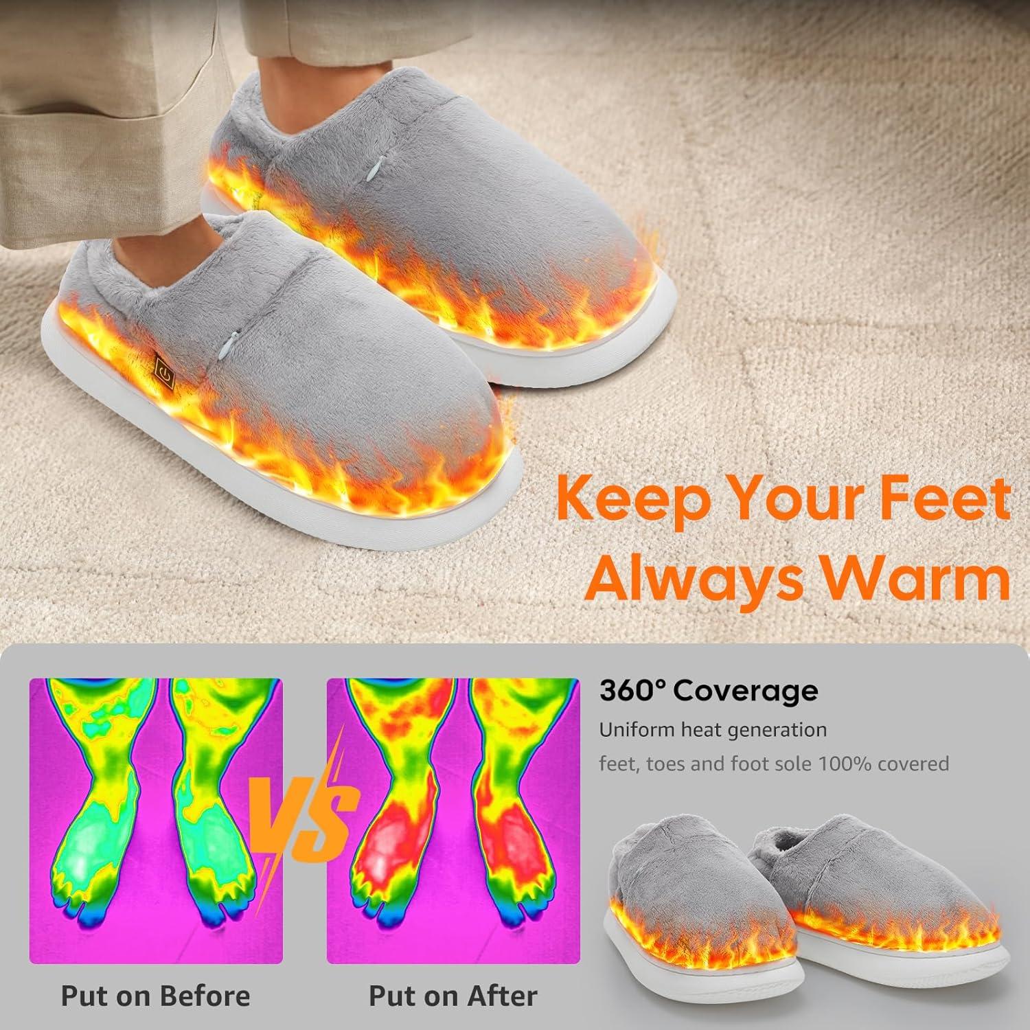 Zapatillas Calentadas Eléctricas Vilante Unisex 3 Niveles T. 45-55°C