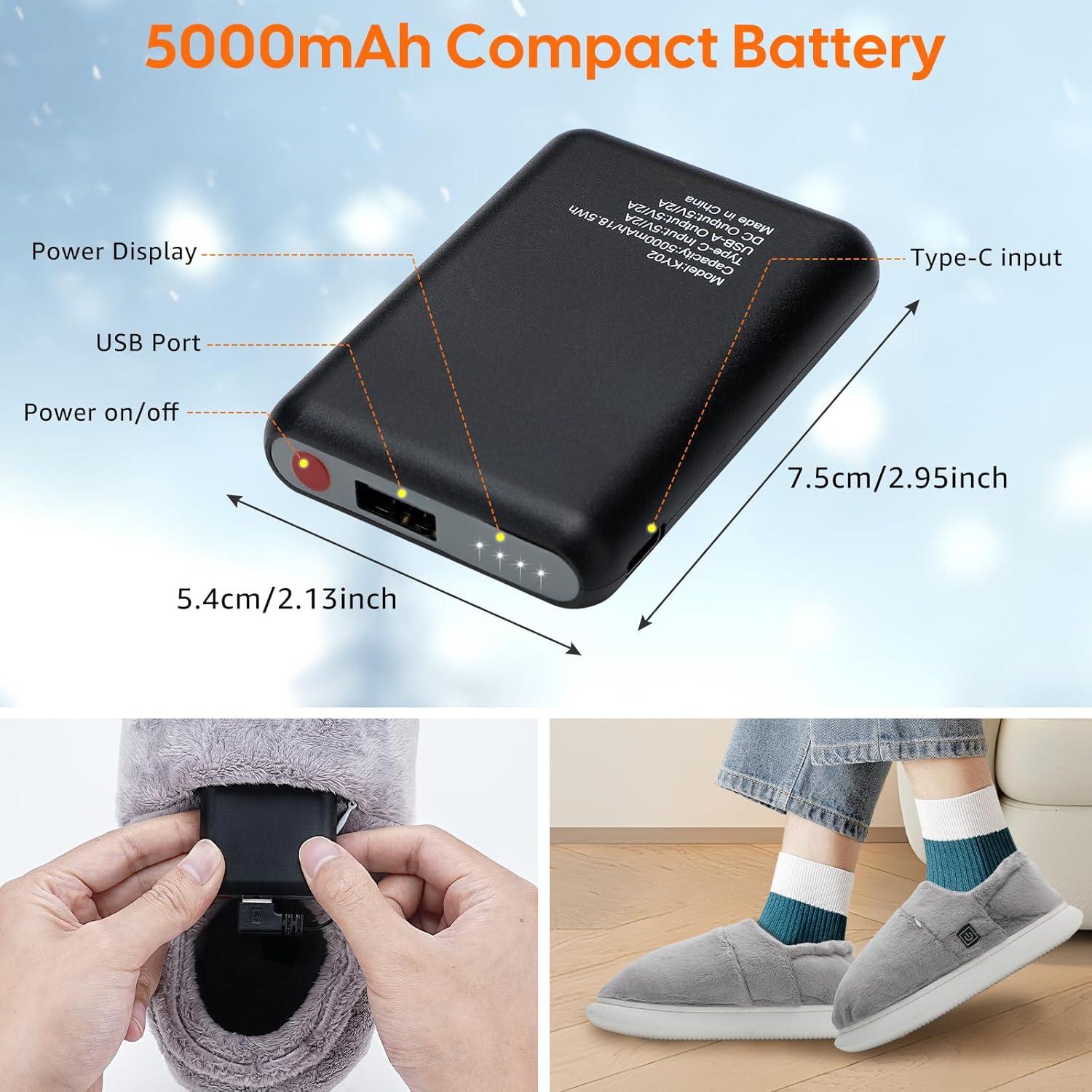 Zapatillas Calentadas Eléctricas Vilante Unisex 3 Niveles T. 45-55°C