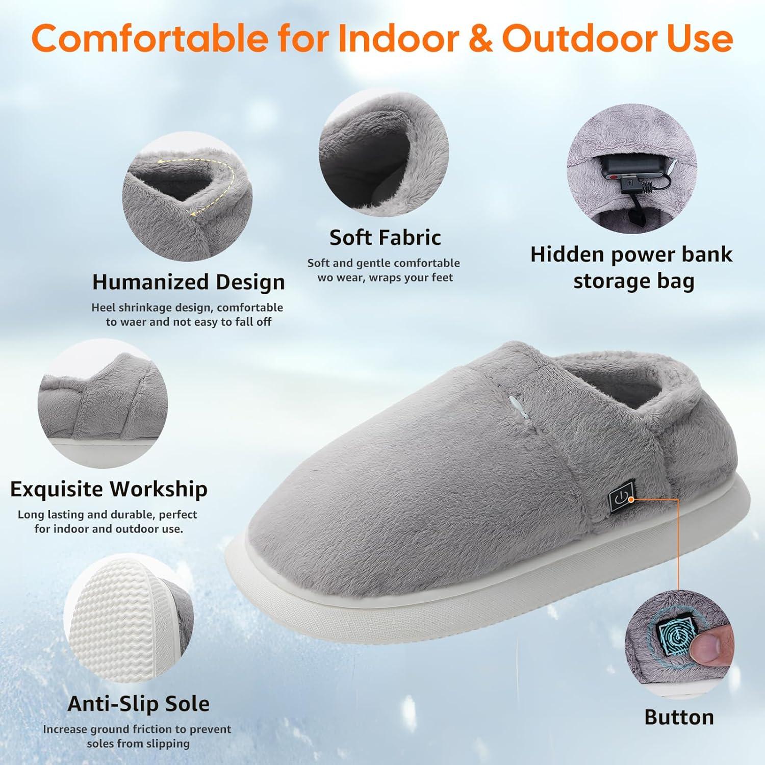 Zapatillas Calentadas Eléctricas Vilante Unisex 3 Niveles T. 45-55°C