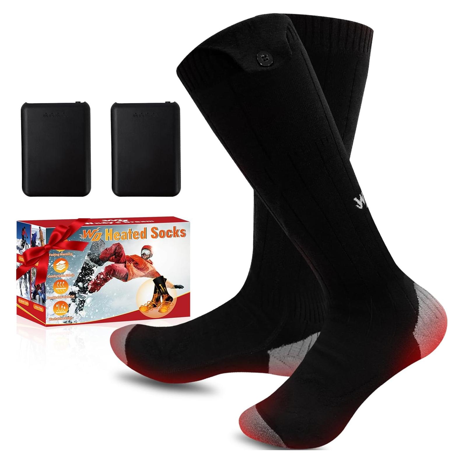 Calcetines Eléctricos Calentados Wndy's Dream 5000mAh Negro