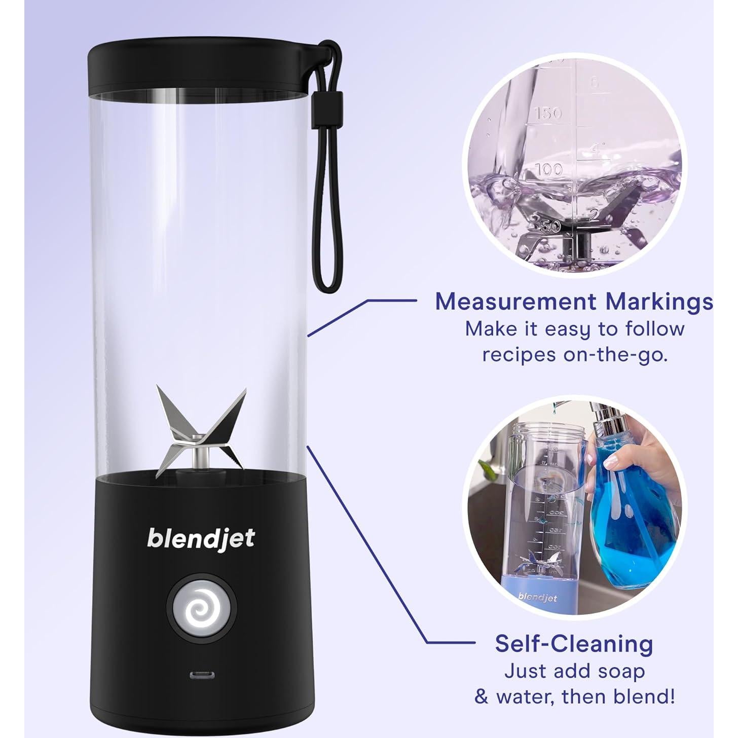 Licuadora Portátil BlendJet 2 16oz Recargable USB-C Negra