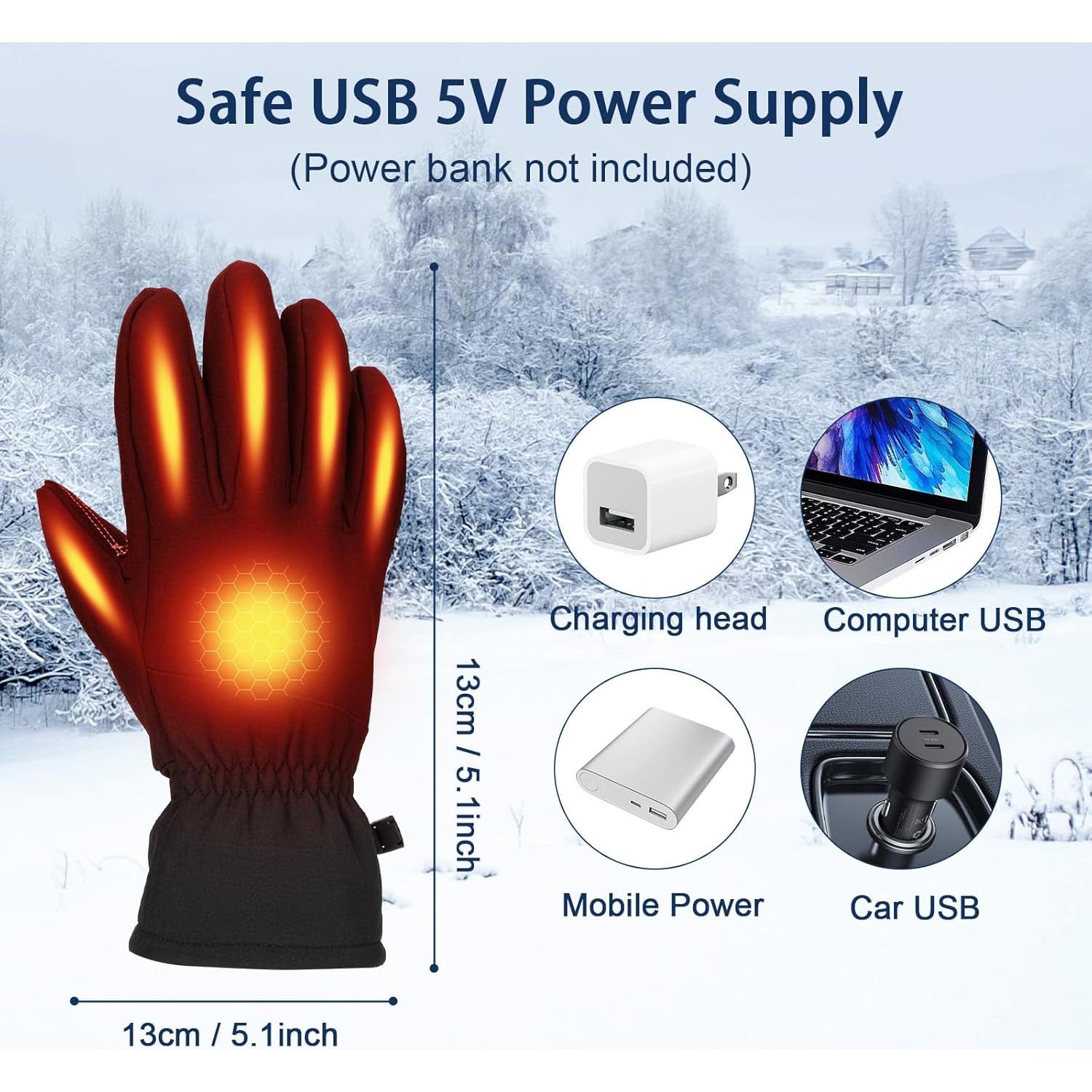 Guantes Calentados USB BicycleStore 1455 Térmicos Unisex