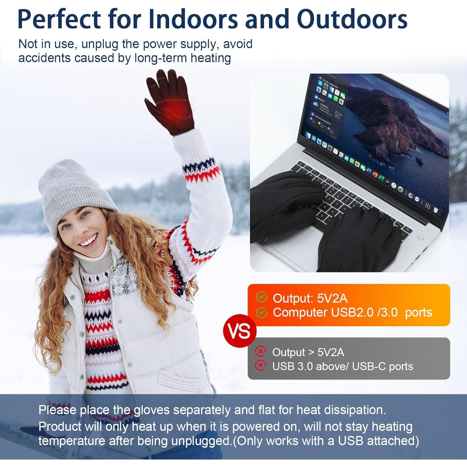 Guantes Calentados USB BicycleStore 1455 Térmicos Unisex