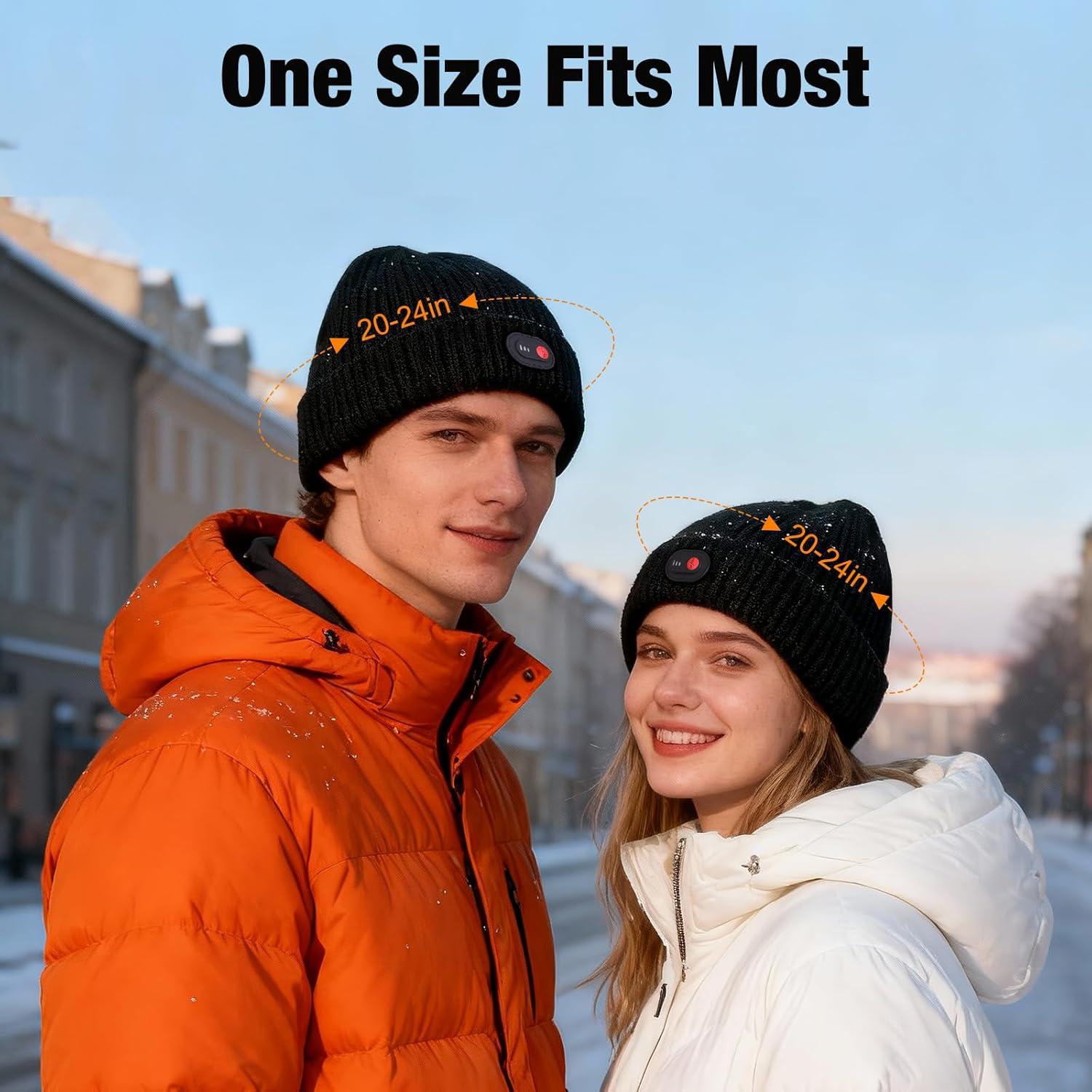 Gorro Calentado YHMOOMSIN Eléctrico 3 Niveles Calor Negro