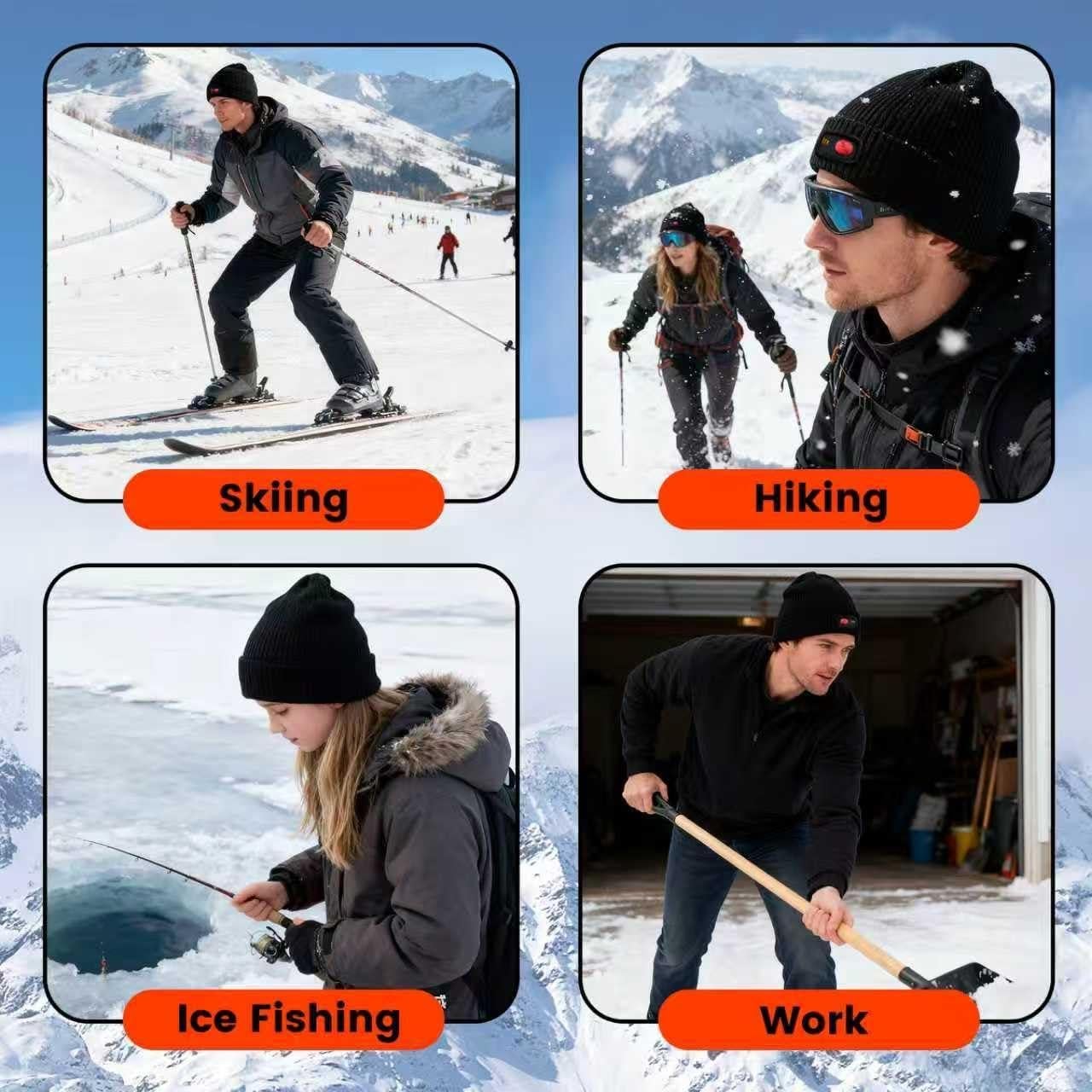 Gorro Calentado YHMOOMSIN Eléctrico 3 Niveles Calor Negro