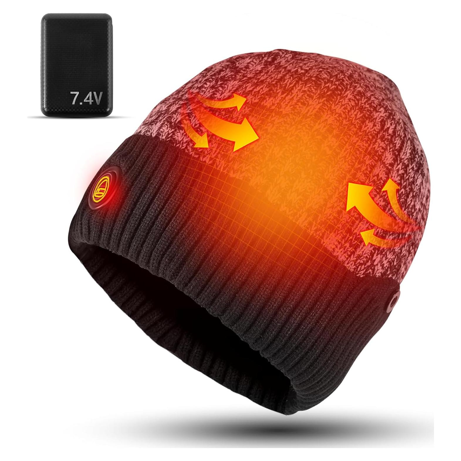 Gorro Calentado Unisex con Batería 7.4V 7000mAh 3 Modos