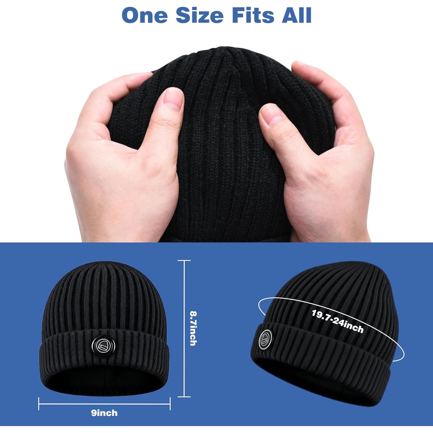 Gorro Calentado Unisex 7.4V 7000mAh para Invierno