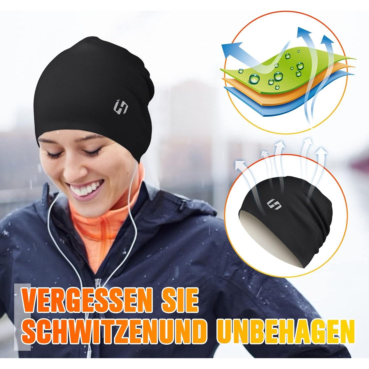 Gorro Térmico de Ciclismo Esqueleto Unisex - Negro