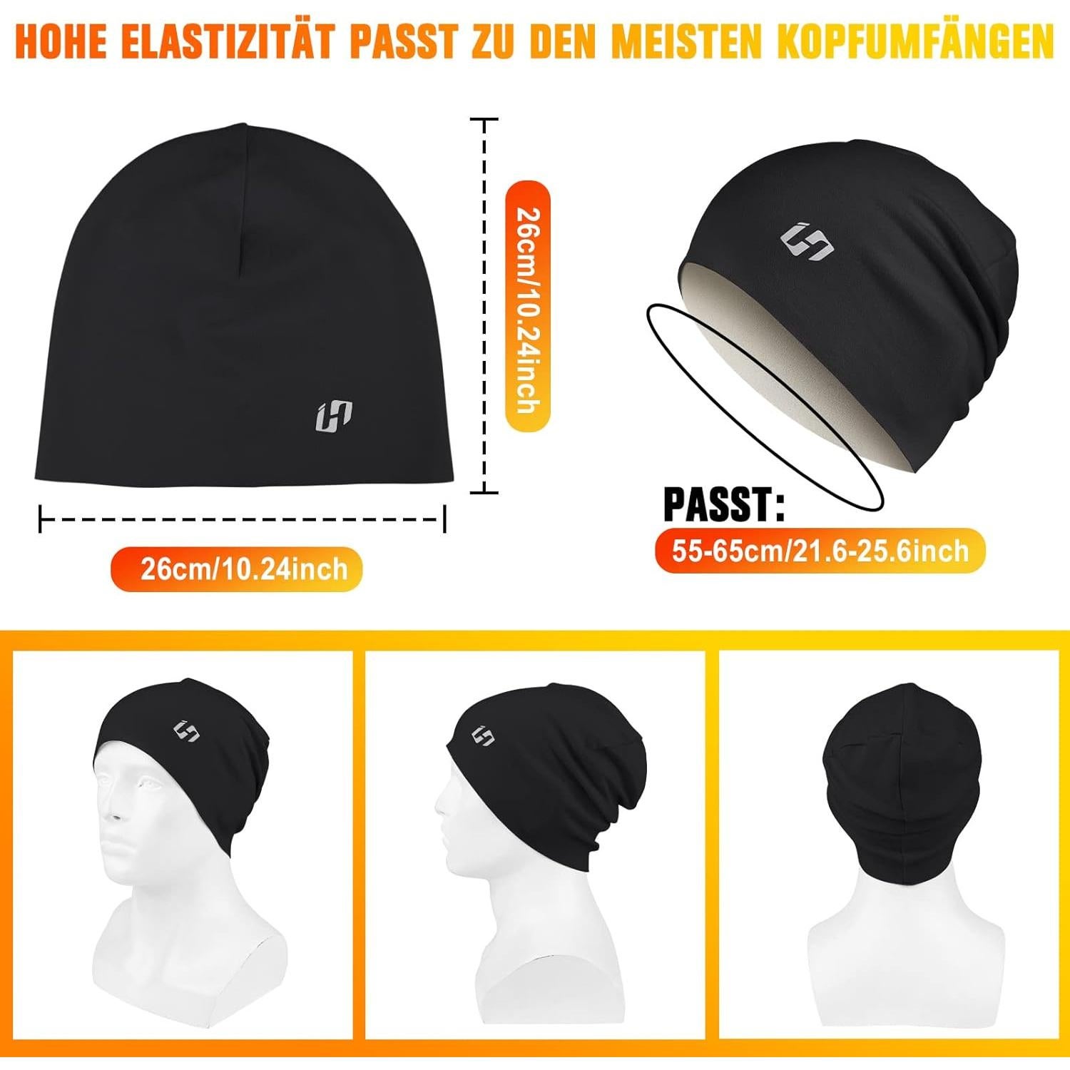 Gorro Térmico de Ciclismo Esqueleto Unisex - Negro