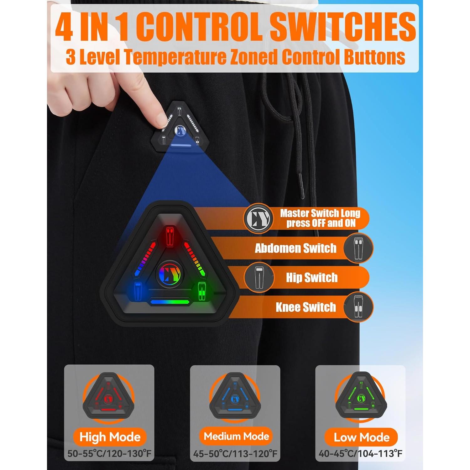 Pantalones Calentados 7.4V R-TAX para Mujeres, Talla Grande