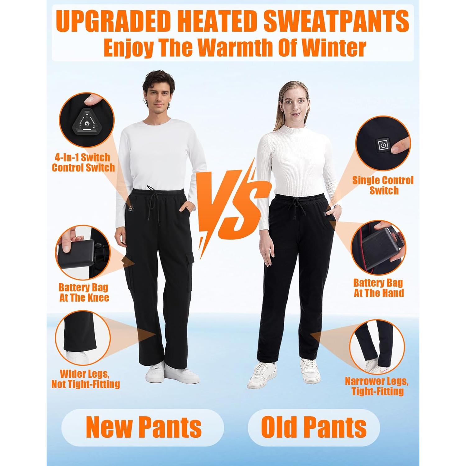 Pantalones Calentados 7.4V R-TAX para Mujeres, Talla Grande