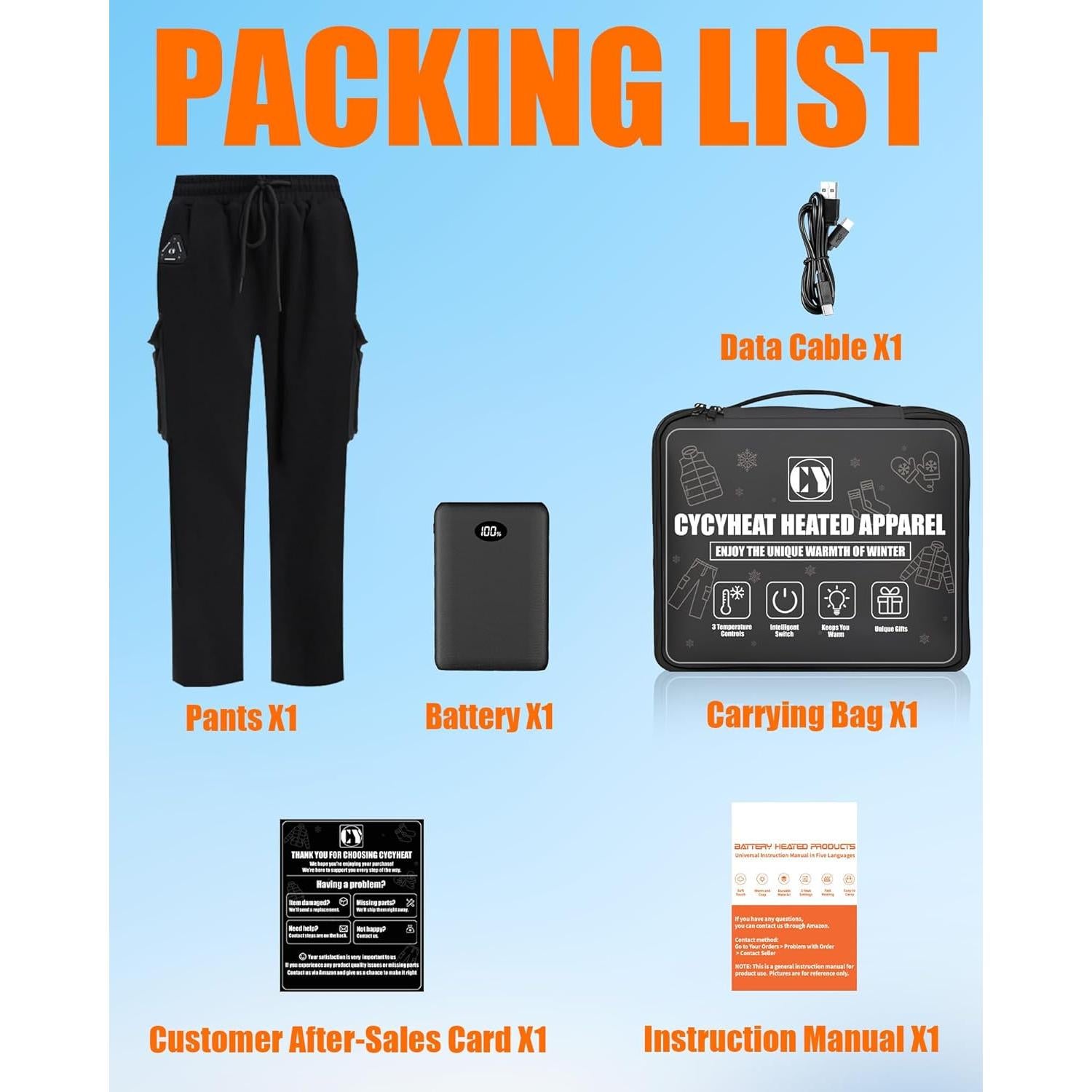 Pantalones Calentados 7.4V R-TAX para Mujeres, Talla Grande