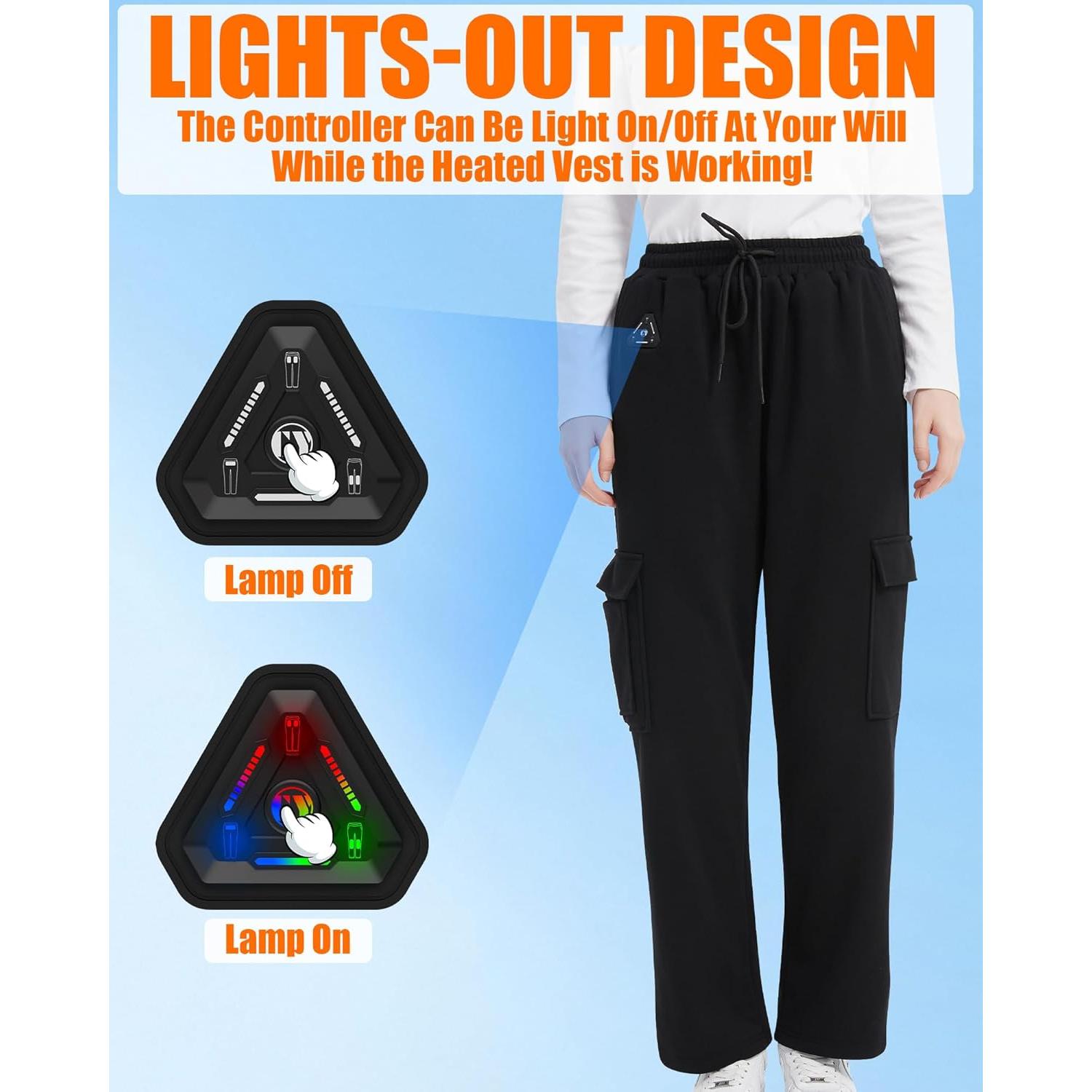 Pantalones Calentados 7.4V R-TAX para Mujeres, Talla Grande