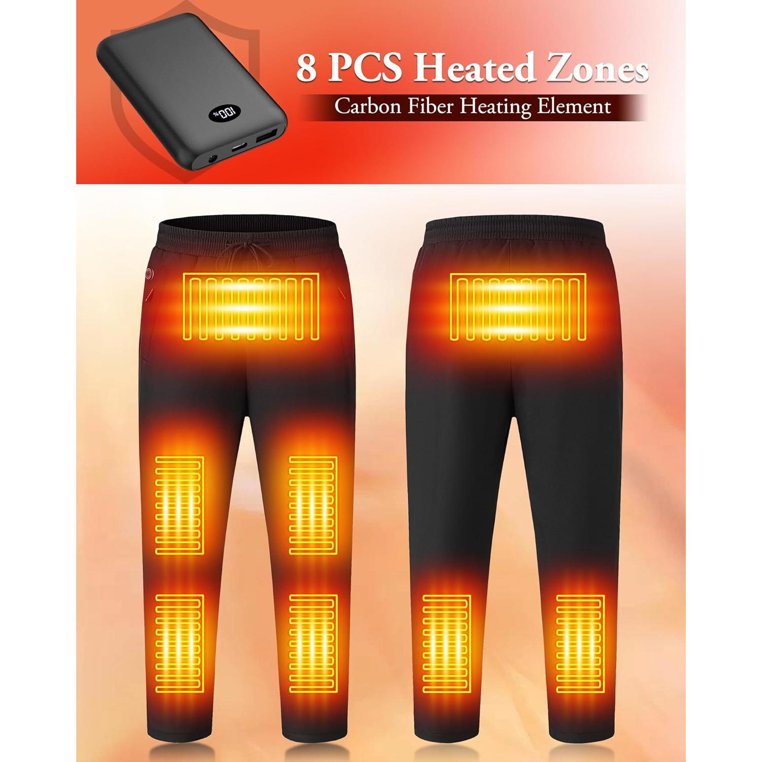 Pantalones Calentados Eléctricos para Hombres y Mujeres - 7.4V y USB