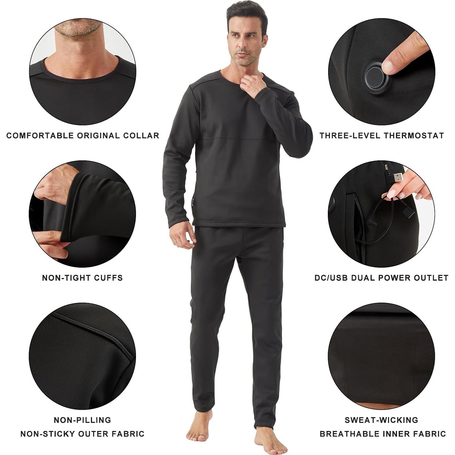 Conjunto Térmico Calentado para Hombres - 42 Zonas Calor - 2 Baterías 16000mAh