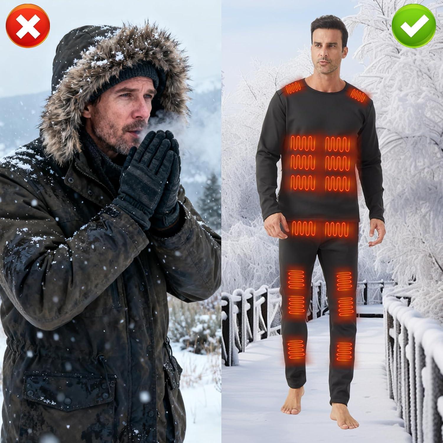 Conjunto Térmico Calentado para Hombres - 42 Zonas Calor - 2 Baterías 16000mAh