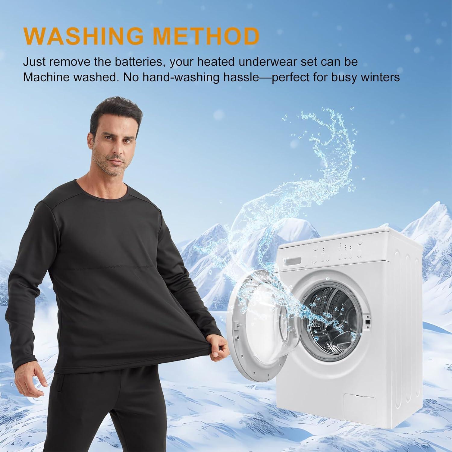 Conjunto Térmico Calentado para Hombres - 42 Zonas Calor - 2 Baterías 16000mAh