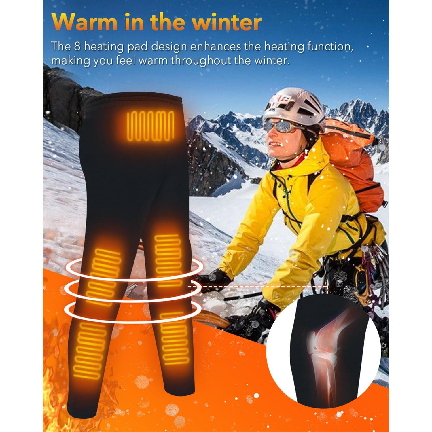 Pantalones Térmicos Calentados FERNIDA para Hombre - Negro