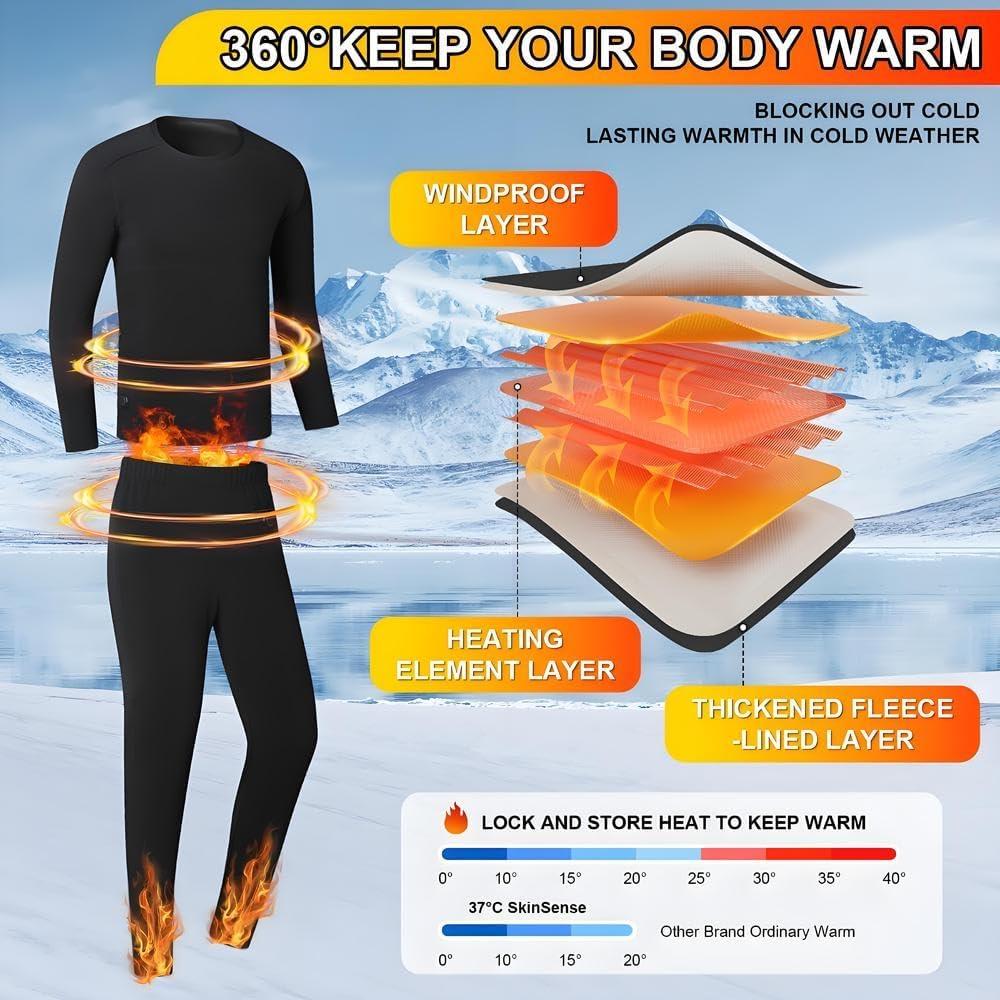 Ropa Interior Térmica Calefaccionada Hombre USB 42 Zonas S-4XL